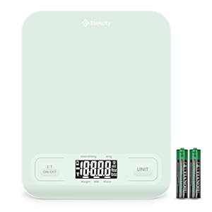 Etekcity Food Kitchen Scale, Digital Grams and Ounces for Weight Loss, Baking, Cooking, Keto and Meal Prep, LCD Display, Medium, Green