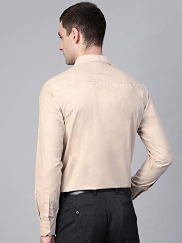 Image of MANQ Men's Regular Fit Cotton Formal Shirt, Full Sleeves, Spread Collar, Button-Down, Office, Business & Casual Wear
