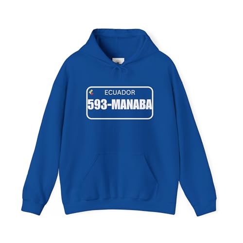 Hoodie Ecuador unisexe sweat à capuche bleu Manaba souvenir équatorien