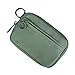 Didida The Iris Wallet Zip Card Case with ID Window Purses for Women Coin Purse with Zipper Mini Portable Keychain Wallet, Olive Green
