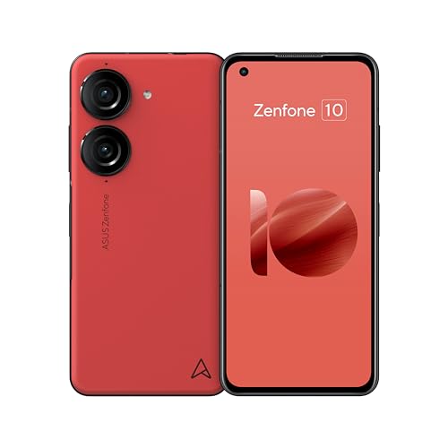 ASUS Zenfone 10, Qualcomm Snapdragon 8 Gen2, SM8550, 5.92 inch FHD+ 2400x1080, 8GB RAM, 256GB Storage, Android 13, 50MP Rear Camera + 32MP Front Camera, 4300mAh, Dual Sim, Red, UK