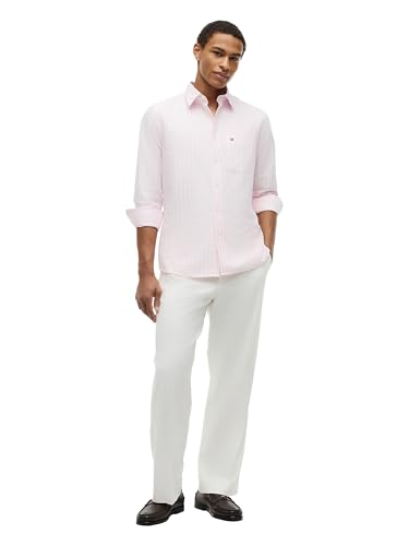 Image of Tommy Hilfiger Men's Long Sleeve Oxford Shirts in Regular Fit, Men's Button Down Shirts, Also Available in Big and Tall