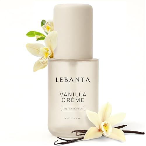 Lebanta Hair Perfume for Women - Odor Eliminator Oil Hair Spray & Body Mist Set - Travel Size Fresh Hair Mist Fragrance Hair Care Gift for Girls Woman & Teen - 60mL (Vanilla Creme)
