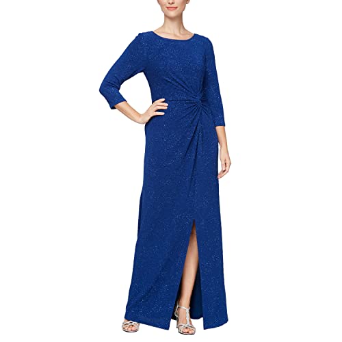 Image of Alex Evenings Women's Long Dress with Knot Front Detail