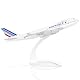 QIYUMOKE 1/400 Flugzeugmodell für Air France 747 Modellflugzeug mit Ständer (6 Zoll lang) für Boeing 747 Legierungsmodellflugzeug Geschenk für Luftfahrtbegeisterte oder Desktop-Display-Dekoration