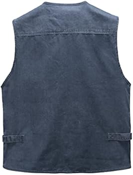 Oralidera Heren Multi Pocket Mesh Vest Mouwloos Top Jas Outdoor Vissen Camping Vest Reizen Wandelen Gilet, Blauw, S