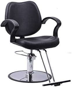 Salon Style Black Styling Barber Chair Hydraulic Pump Heavy Duty Beauty Cutting Chair for Hair Stylist Tattoo Chair