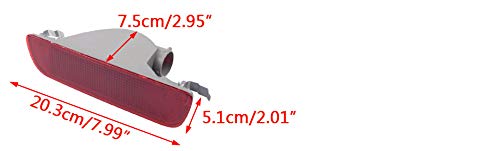 beler Red Rear Central Bumper Reflector Tail Fog Reverse Brake Light Lamp Fit For Nissan Qashqai 2007-2013