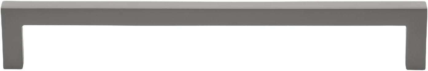 GlideRite 7-9/16 in. (192mm) Center-Center Solid Square Cabinet Bar Pull, Matte Black (10 Pack)