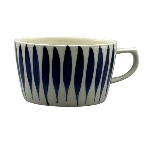 波佐見焼 スープカップ マグカップ 約360ml 電子レンジ 食洗機対応 染十草 青 日本製 528300