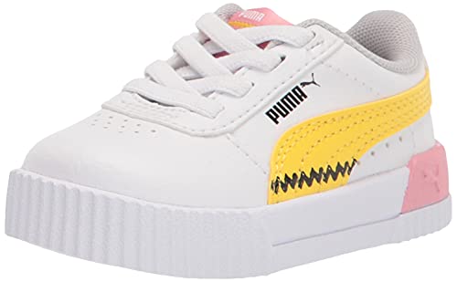 PUMA Baby Girl's Peanuts Carina AC (Toddler) Puma White/Maize 4 Toddler M