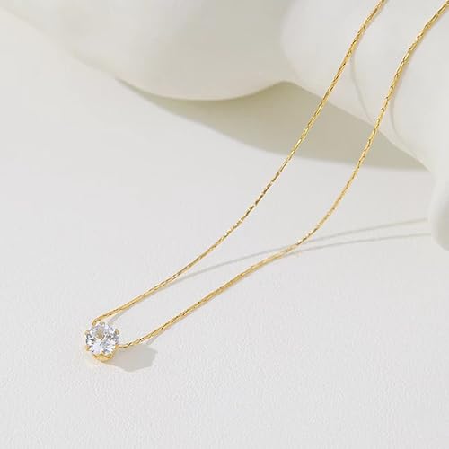 Collar de Oro 18K Chapado para Mujer con Circonitas
