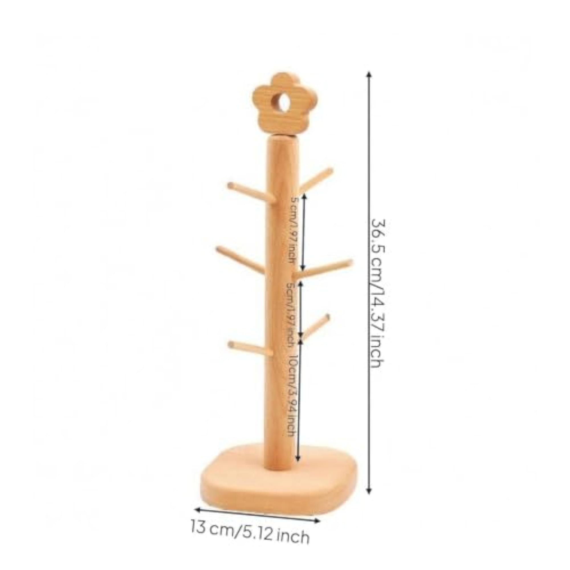 Freestanding Key Holder with Peg Arms, Upright