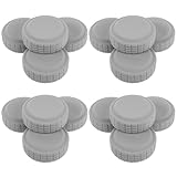 NIYANGLE 16 Piezas Fundas de Silicona para Ruedas de Maleta 16 Piezas, Protección Total Gris, Antidesgaste y Antirruido, Cubiertas Duraderas para Equipaje, Accesorio Esencial para Viajes