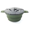 Pot Pliable Silicone Camping Wanjorlay - Casserole Randonnée Acier Inoxydable Portable