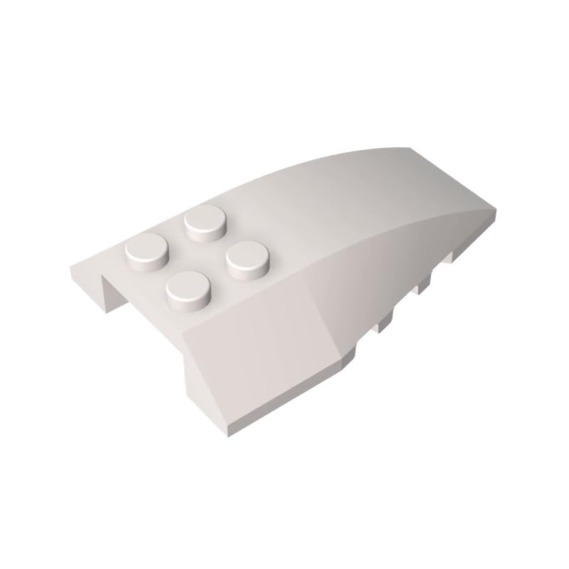 Gobricks GDS-898 Wedge Curved 6x4 Triple 10PCS Compatible with Lego 43712 6123844 4568967 DIY Parts and MOC Components for Major Brick Brands Color: