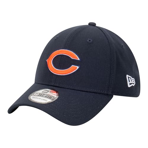 New Era Men's Navy Chicago Bears Core Team 39THIRTY Flex Hat
