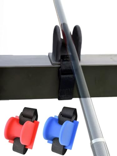 ロッドホルダー 釣り 竿受け 竿置き ロッドスタンド 3個セット 面ファスナー 堤防 欄干 手すり 柵 (フラット - ミックス)