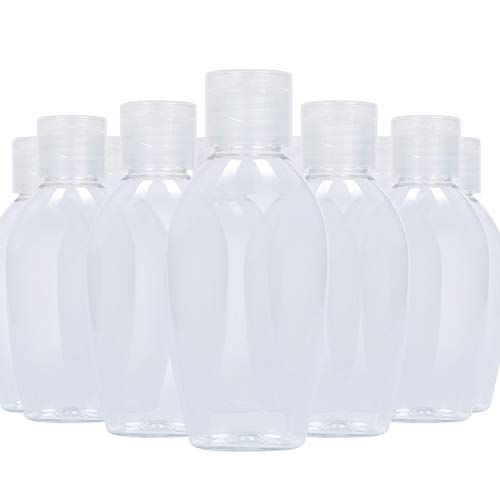TRENDBOX 60 Pack 50ml Plastic Empty Bottles with Flip Cap Travel Containers Travel Size Bottles with Flip Cap for Shampoo, Liquid Body Soap, Toner, Lotion, Cream