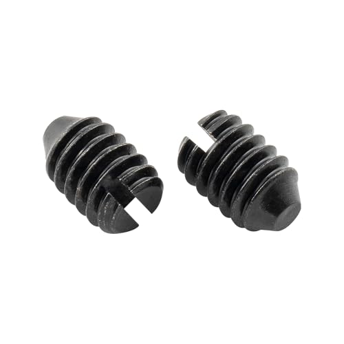 Musiclily Pro UNC#8-32X1/4 Inch Stainless Steel Slotted Cone Point Set Screws for Fender Tele Style Control Knobs Black (Set of 10) - Image 3