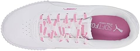 Women's Puma Carina Logomania White-White-Opera Mauve (383906 02) - 11 | Image 3