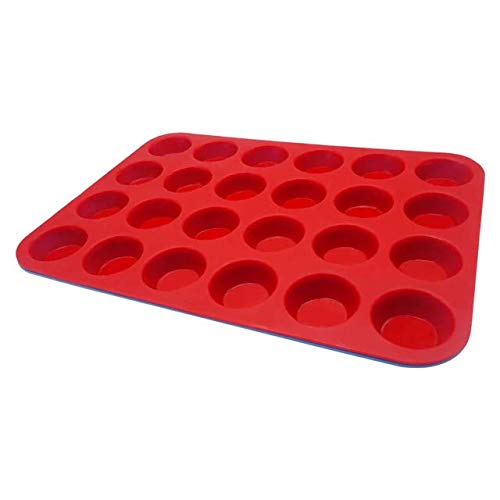 BAKER'S CUTLERY® 1 Pc Silicone 24 Cavity Cupcake Muffin Mould (24 Cavity Muffin Mould) 4