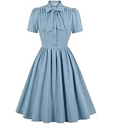 Abito Vintage Anni '50 A Pois Manica Corta – Scollo Quadrato, Vita Impero, Cintura Inclusa – Linea A Per Cocktail, Matrimoni E Ufficio (Taglie S-XXL) - 3