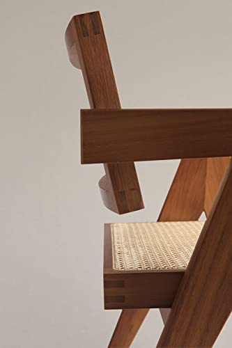 Klarel Chandigarh Armchair Chair, Traditional Teak #TOP4