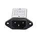 RFI Outlet Filter AC CW1D-T Type Suppressor Power Line Noise Filter with IEC Power Input, Fuse Protection, Base Mount, for Industrial Automation and Communication Equipment(CW1D-01A-T)