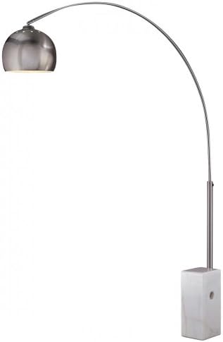 George Kovacs P054-084 George's Reading Room LED Arc Floor Lamp, Brushed Nickel