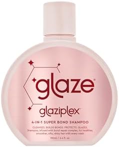 glaze Super Bond Building Shampoo – Strengthens & Repairs Hair, Tames Frizz, Boosts Shine, and Gently Cleanses – 6.4 oz