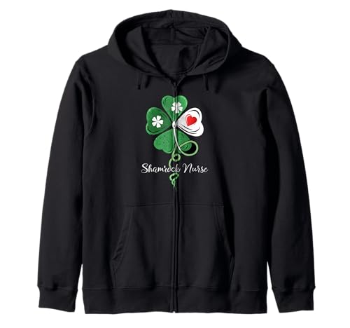 Irish American Nurse St. Patrick’s Day - Irish Nurse Zip Hoodie