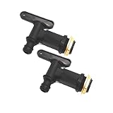 BIGFOX Water Butt Tap, 3/4" Thread Replacement Water Butt Tap Brass Snap-Fit Rain Barrel IBC Tank Ad