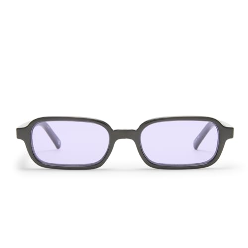 Image of Le Specs. Pilferer Retro Sunglasses for Women and Men | Narrow silhouette, shatterproof flat lenses, lightweight polymer frame, discreet temple studs