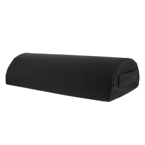 TOYZFRIENDY Memory Foam Foot Rest Cushion Black Half-round Shape Slow Rebound Foot Pillow and Relaxation at Home or Office