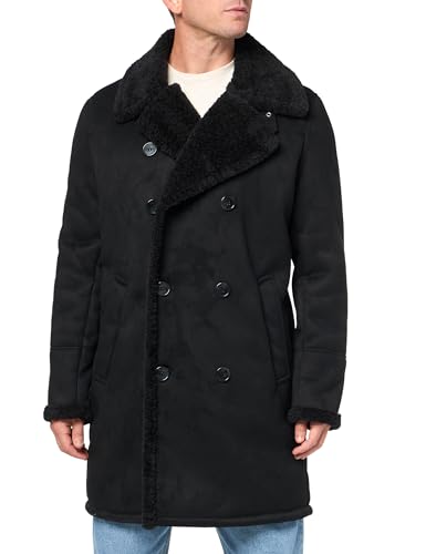 Guess Men's Warm Faux Shearling Coat