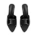 Wnshonzy Heeled Sandals For Women Pointed Open Toe High Heels Black Stiletto Pumps Mule Vintage Dressy Fashion Slip on Summer Casual Simple Sexy Trendy Slingback