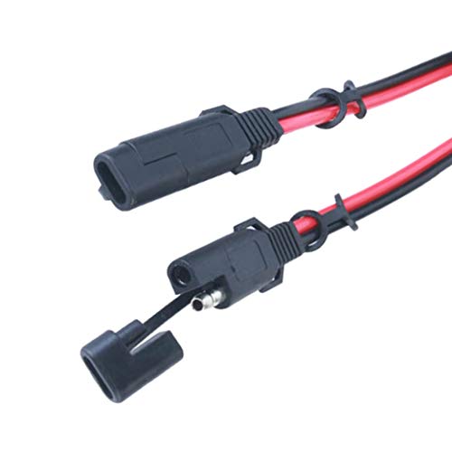 Battery Charging Cables SAE to SAE 12V-24V Quick Disconnect Extension Cable 2 Pin with Dust Cap DC Connection Cord Plug 4 Feet 16AWG Gauge for Camp Trailer Solar Panels Battrey