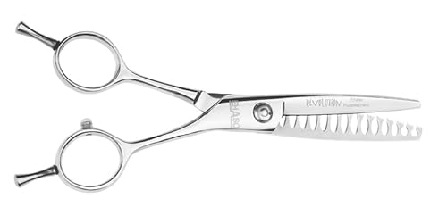 EHASO Hundeschere Modellierschere Revolution Zahnung einseitig Profi Fellschere für Hunde | 17 cm gerade | 14 zahnig, grob | Hochwertige Hundescheren direkt aus Solingen | Langlebig und hochwertig