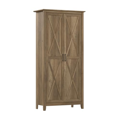 Bush Furniture Key West Tall Storage Cabinet with Doors and
