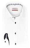 marvelis slim fit weiß Kragenform: New Kent Marvelis Herren Modern Fit Langarm Businesshemd  Extra Langer Arm 69 cm 100% Baumwolle  Uni Weiß  New Kent Kragen Gr. 44