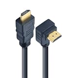 APM HDMI 1.4 Kabel Winkel 4K 1,8m schwarz, HDMI Stecker/Stecker mit HEC, Audio Videokabel für TV, Monitor, Konsole, Box, Blu-Ray-Player, Beamer 590493