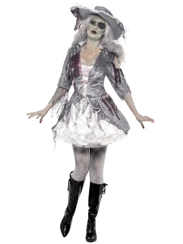 Costume trésor pirate bateau fantôme gris Smiffys look spectral robe chapeau