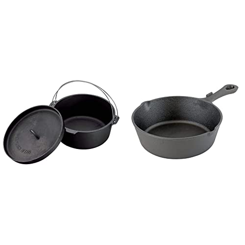 �L���v�e���X�^�b�O(CAPTAIN STAG) �L�����v �o�[�x�L���[ �_�b�`�I�[�u�� �S���� 25cm �V�[�Y�j���O�s�v UG-3046 & �L�b�`���p�i �X�L���b�g �t���C�p�� 20cm UG-3028�y�Z�b�g�����z