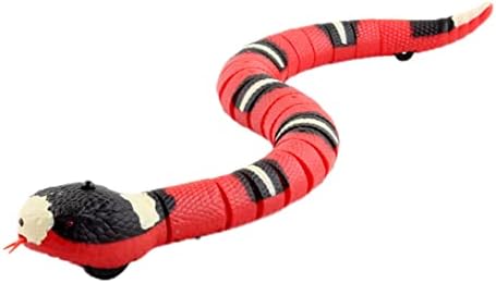 Induction Snake Toy, USB Charging Cat Electronic Interactive Toy, Pet Dog Game for Cat Pets(Red)