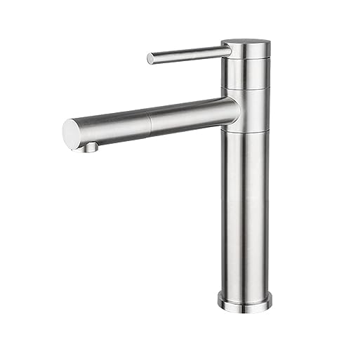 Grifo de lavabo de baño cepillado sin salpicaduras con giro total de 360 grados 2
