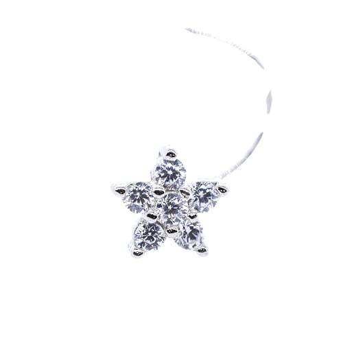 JSAJ 92.5 STERLING SILVER ZIRCONIA STONE WIRE NOSE PIN FOR GIRLS AND WOMENS (B096B62NWH) Amazon Price History, Amazon Price Tracker