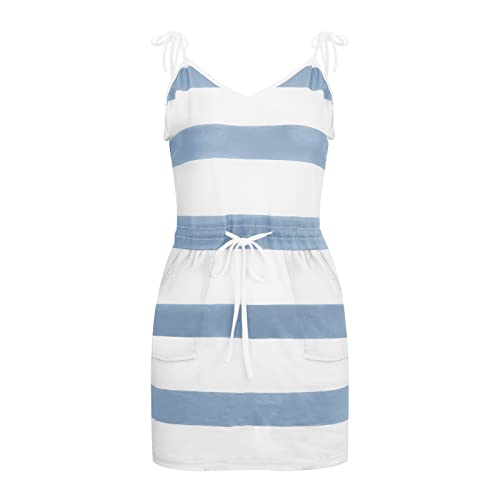 Robe élégante sangle dos ouvert unie en coupe courte d'été - 3