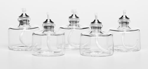 Firefly - Refillable Clear Glass Tealight Candles - Unscented 5 Pack