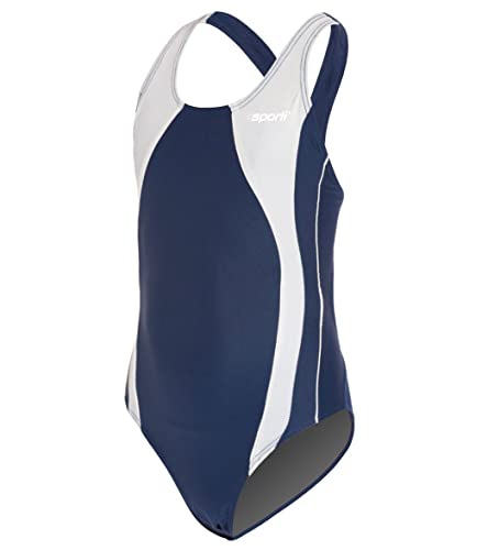 Image of Sporti Wide Strap Athletic One Piece Swimsuit for Women - Graphic Design Pattern - Swim Team Bathing Swimsuit for Competiton